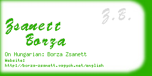zsanett borza business card